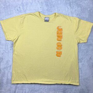 Nike T Shirt Womens Size XL Yellow 2000s Just Do It Short Sleeve Tee Graphic